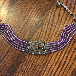 Purple crystal choker